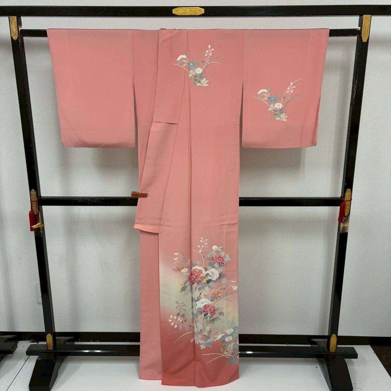 付下げ 作家物 加賀調友禅 裄66 上品な染め 紋無し 訪問着 正絹 着物