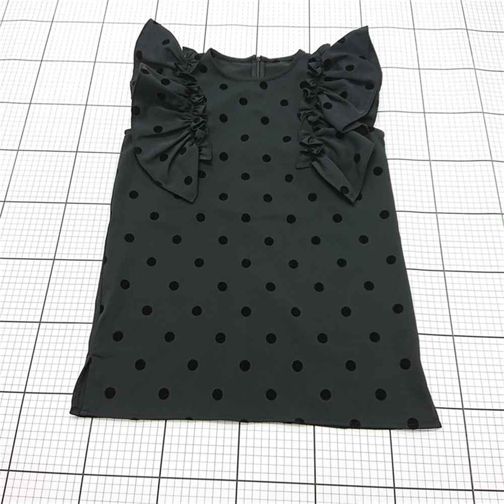 ◇ ⊂ Fit more フィットモア ドット柄フリルスリーブワンピース