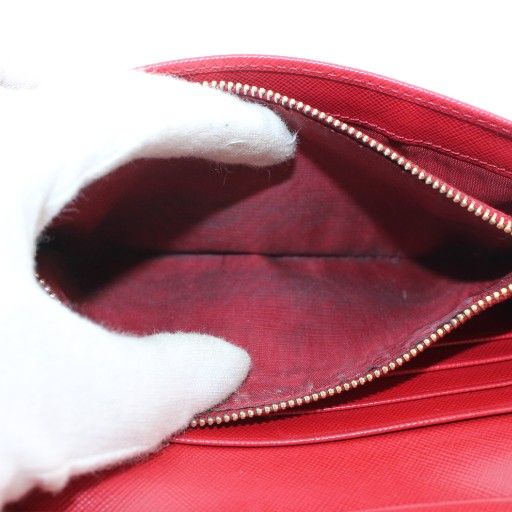 プラダ PRADA 長財布 二つ折り サフィアーノレザー ロゴ ゴールド金具