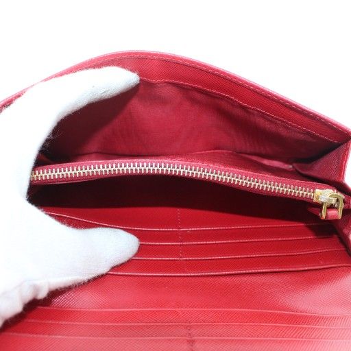 プラダ PRADA 長財布 二つ折り サフィアーノレザー ロゴ ゴールド金具