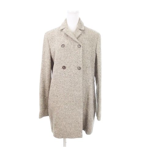 ジルサンダー JIL SANDER ツイードコート ダブル ロング丈 ウール