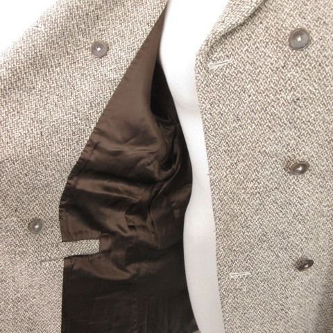 ジルサンダー JIL SANDER ツイードコート ダブル ロング丈 ウール