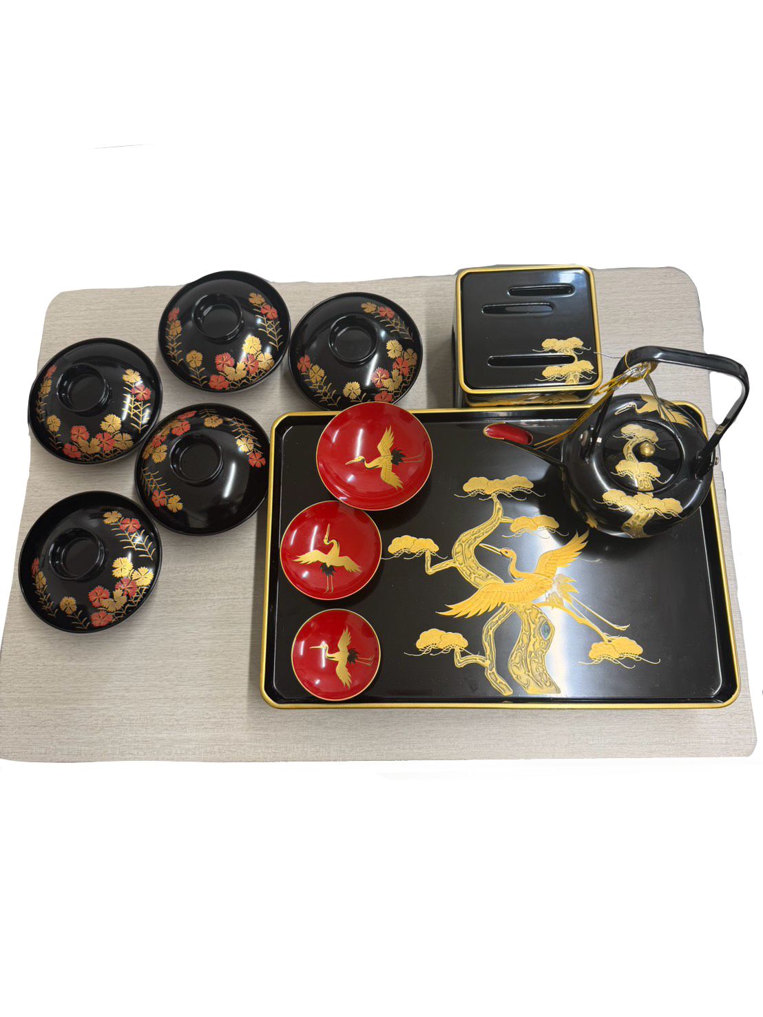 お屠蘇器 漆器 伝統工芸 お祝い 正月 鶴 おとそセット - メルカリ