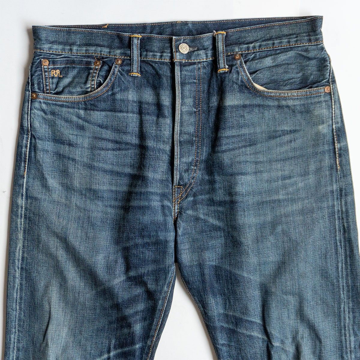RRL(ダブルアールエル) ストレートデニム 34×32 USA(アメリカ）製 美品】 RRL 【STRAIGHT-LEG JEANS】【アメリカ製】34×32 ストレート