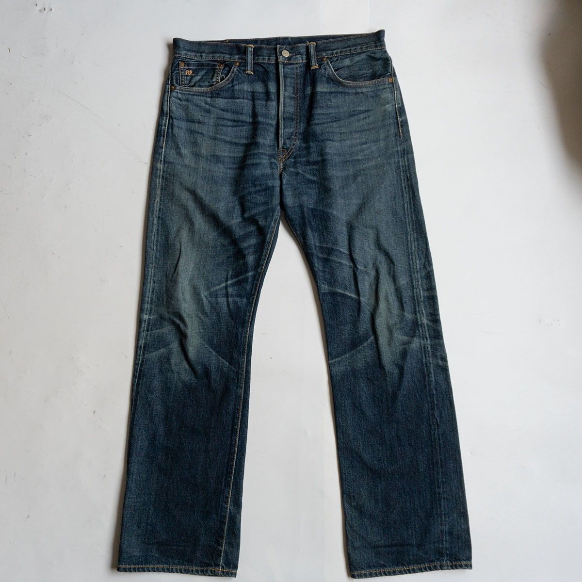 美品】 RRL 【STRAIGHT-LEG JEANS】【アメリカ製】34×32 ストレート