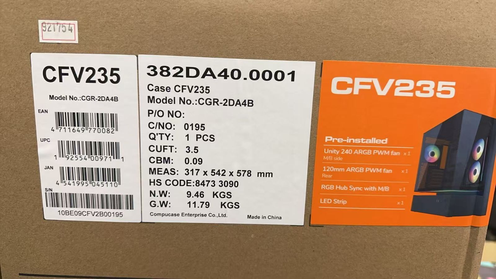  COUGAR CFV 235 CGR-2 DA 4 B PCケース 921754 PCケース(自作PC用) PCパーツ