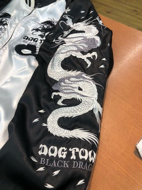 ◇◇◇S287 DOG TOWN 黒龍 BLACK DRAGON 龍 刺繍 スカジャン LARGE