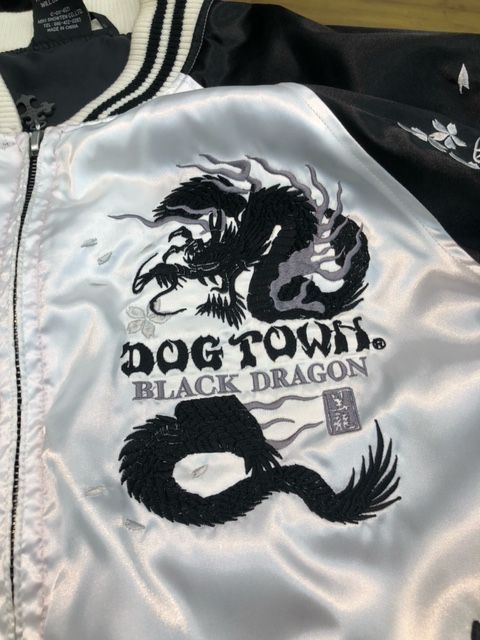 ◇◇◇S287 DOG TOWN 黒龍 BLACK DRAGON 龍 刺繍 スカジャン LARGE