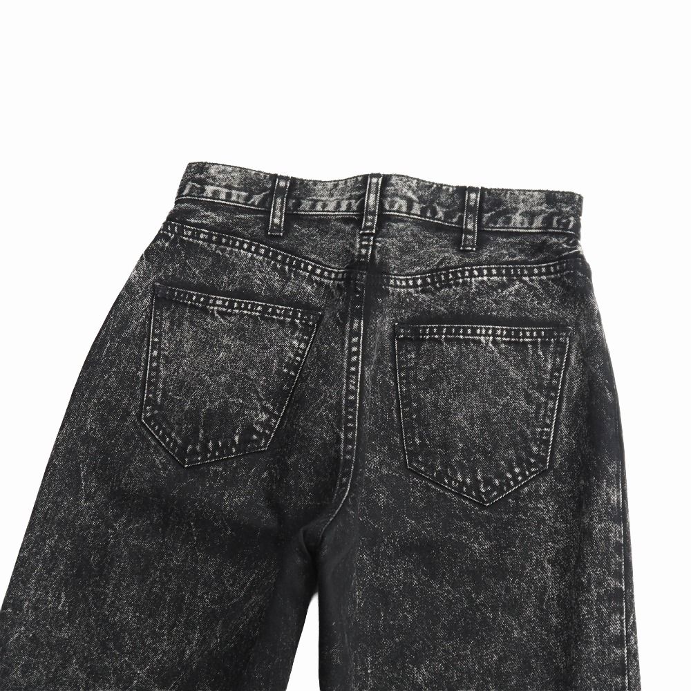 【美品 エディ期】 CELINE デニム ハイウエスト ケミカル ブラック 25 □美品□CELINE セリーヌ デニムパンツ サイズ26 エディ期 ウォッシュ