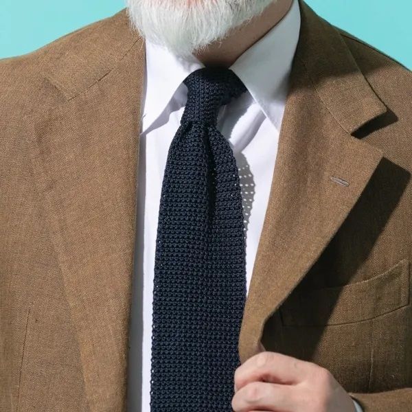 Atto Vannucci (アットヴァンヌッチ) ニットタイ ネイビー Marino 大剣