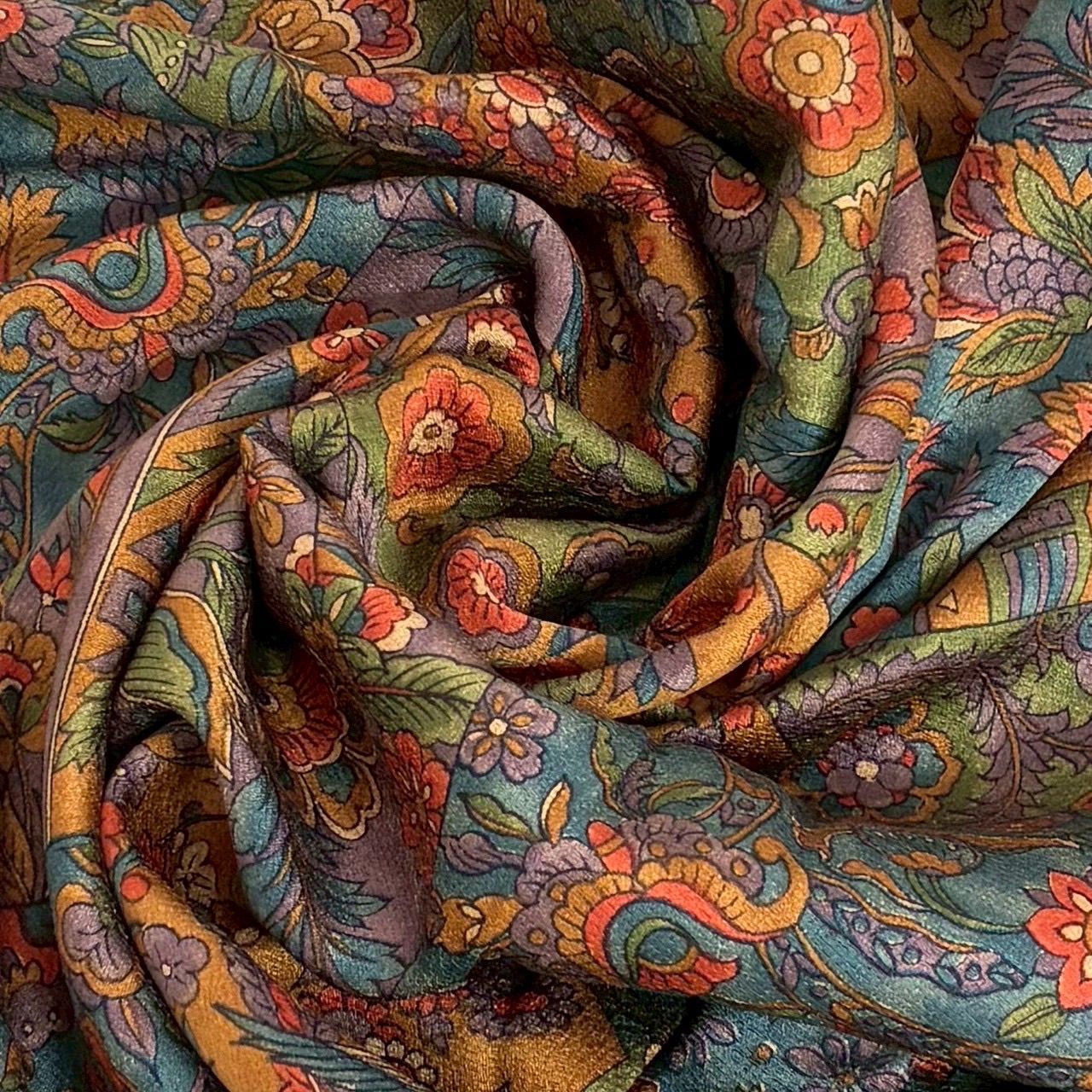 小紋 更紗模様 裂取 素敵な染め 正絹 着物 MK-1800 - メルカリ