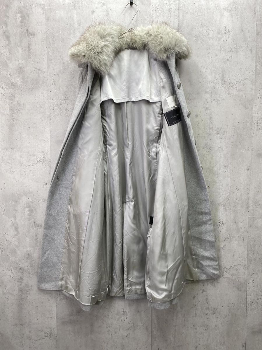 ef-de エフデ フォックスファー アンゴラ コート 比翼仕立て 日本製