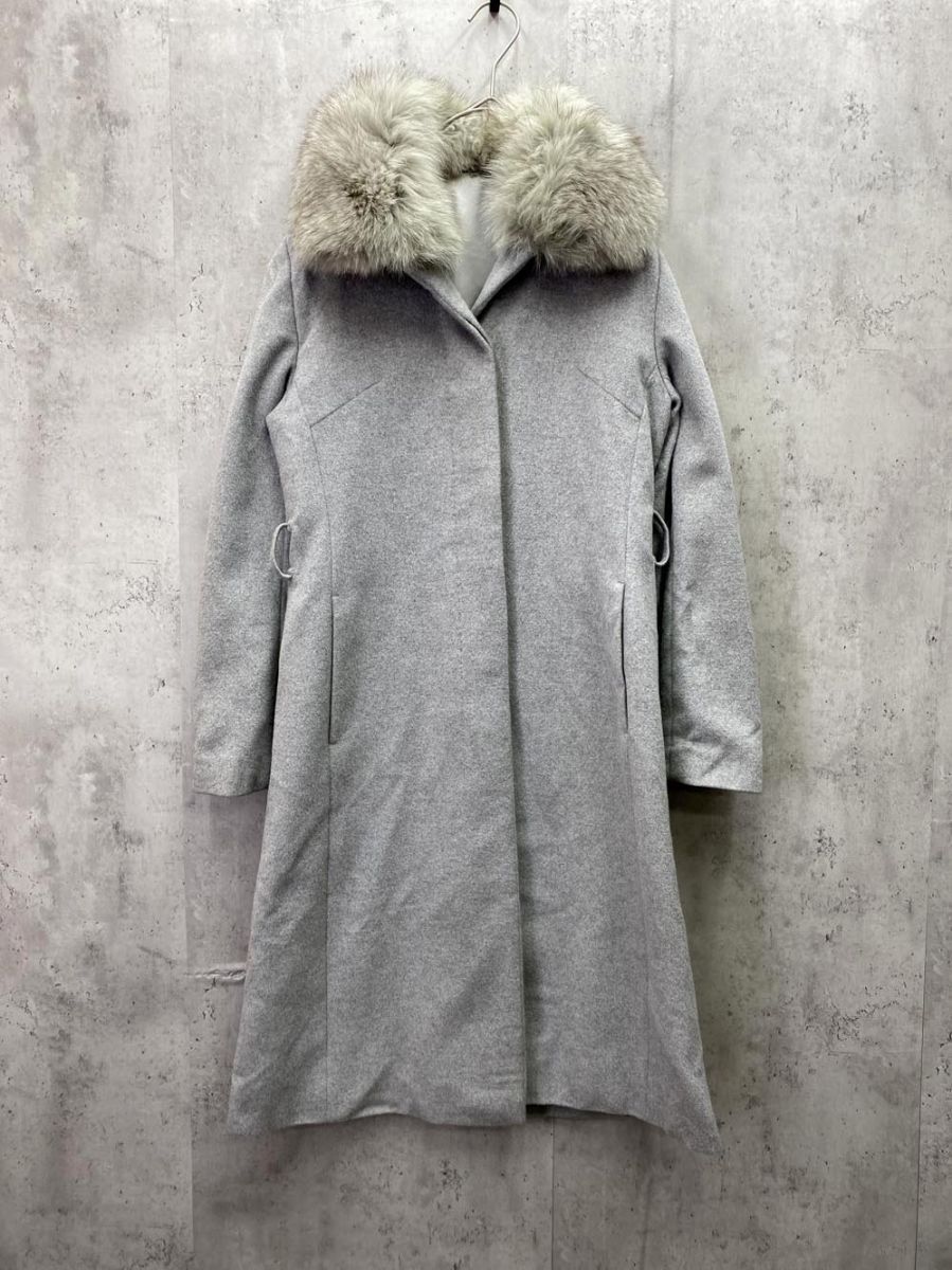 ef-de エフデ フォックスファー アンゴラ コート 比翼仕立て 日本製