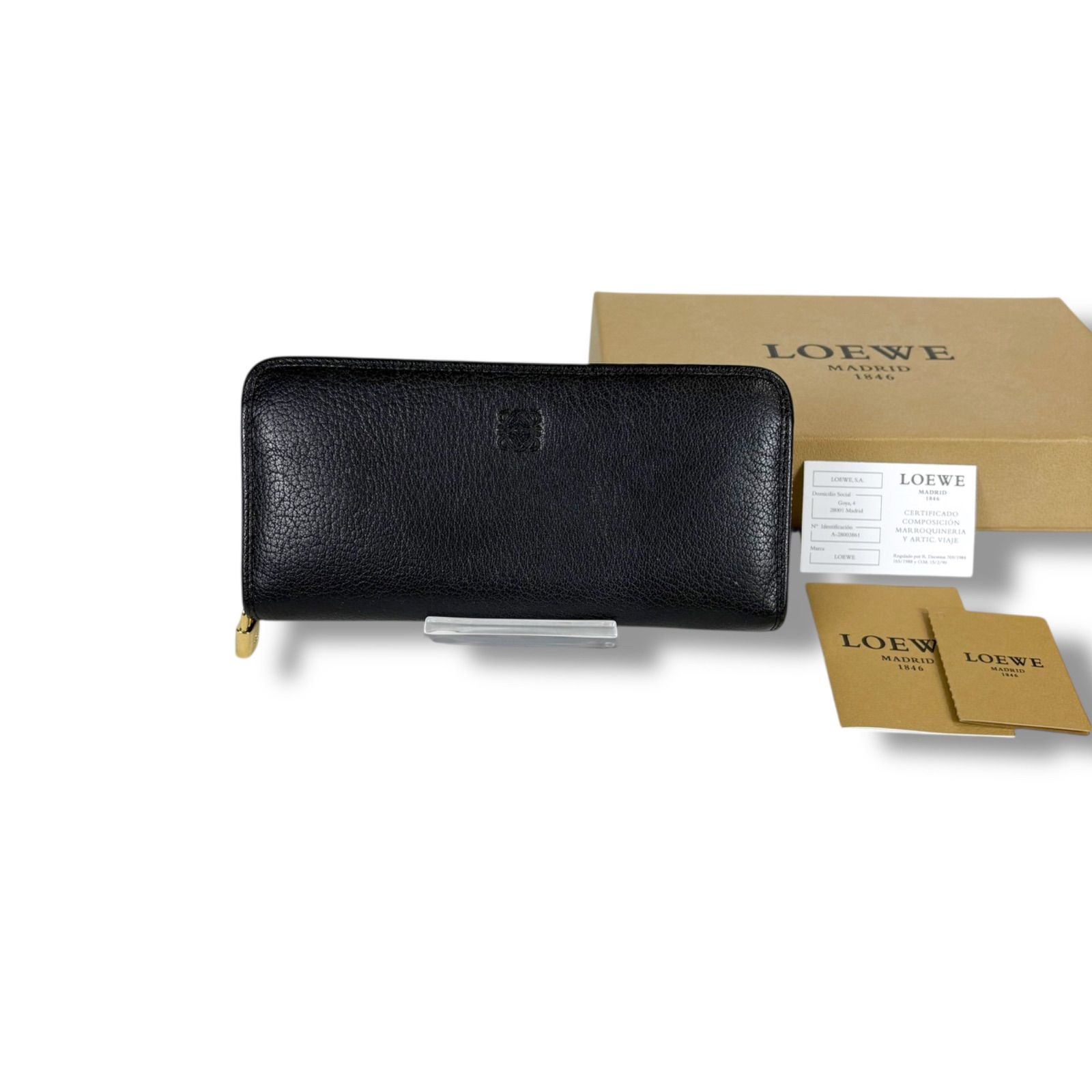 ロエベ LOEWE ラウンドファスナー ロングウォレット パドロック 長財布 