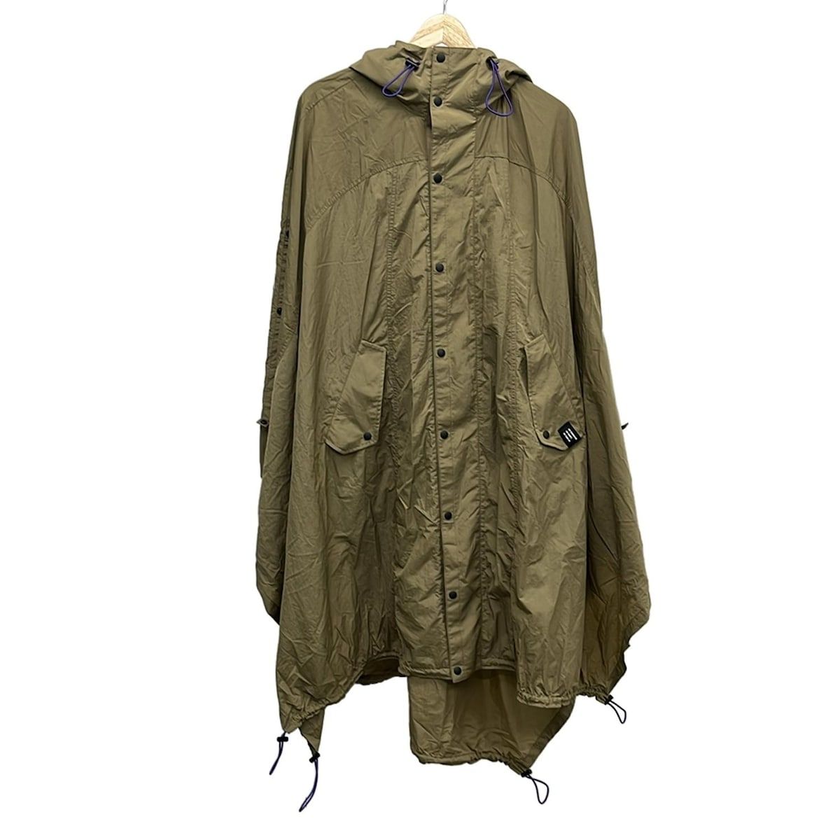 UN3D.(アンスリード) ポンチョ サイズF レディース - カーキ×ブルー