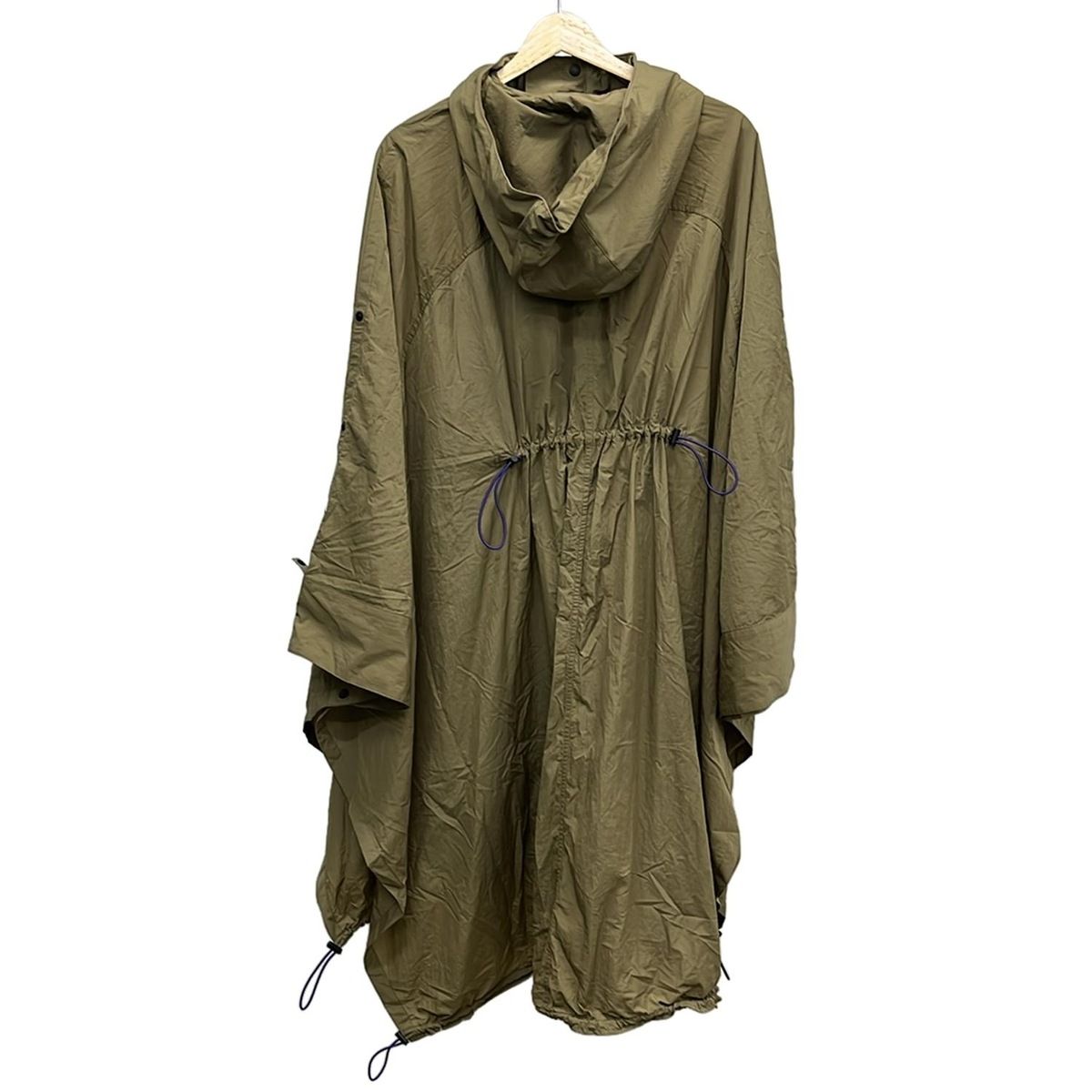 UN3D.(アンスリード) ポンチョ サイズF レディース - カーキ×ブルー