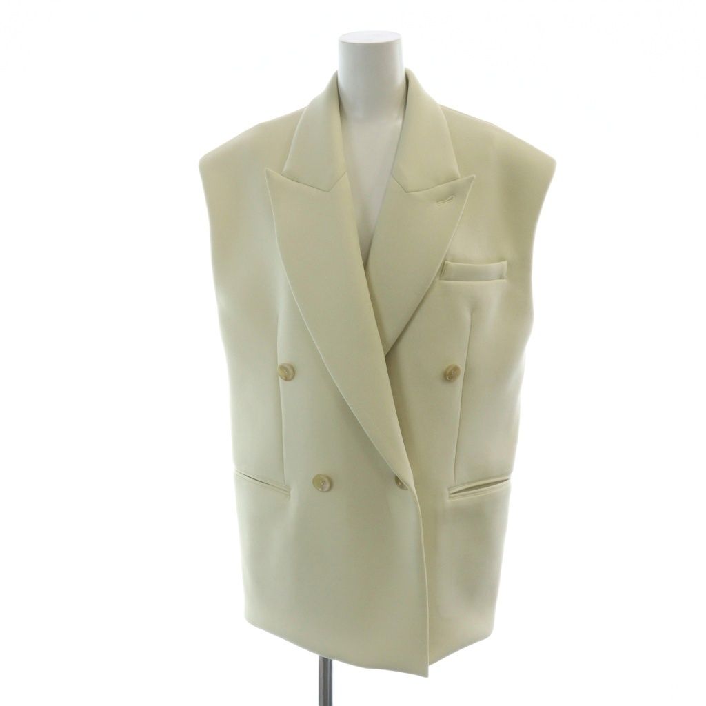 イロット IIROT JERSEY VEST BLACK ベスト ダブル ミドル 36 アイボリー 025 024 CJ 01 02 GY 55 MQ