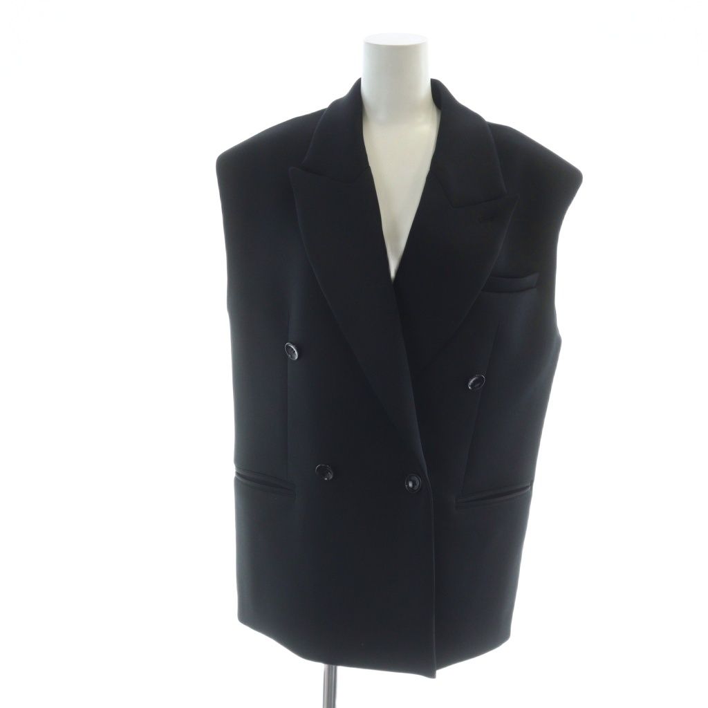 イロット IIROT JERSEY VEST BLACK ベスト ダブル ミドル 36 黒 ブラック 025-024-CJ 01-09 GY 55 MQ