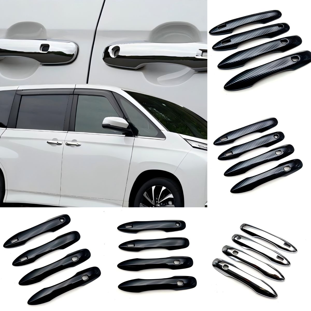 【送料無料】トヨタ ノア/ヴォクシー 90系 2022年～専用 ドアハンドル ガーニッシュ 高品質仕上げ 外装ドレスアップ ABS製 4枚 特価