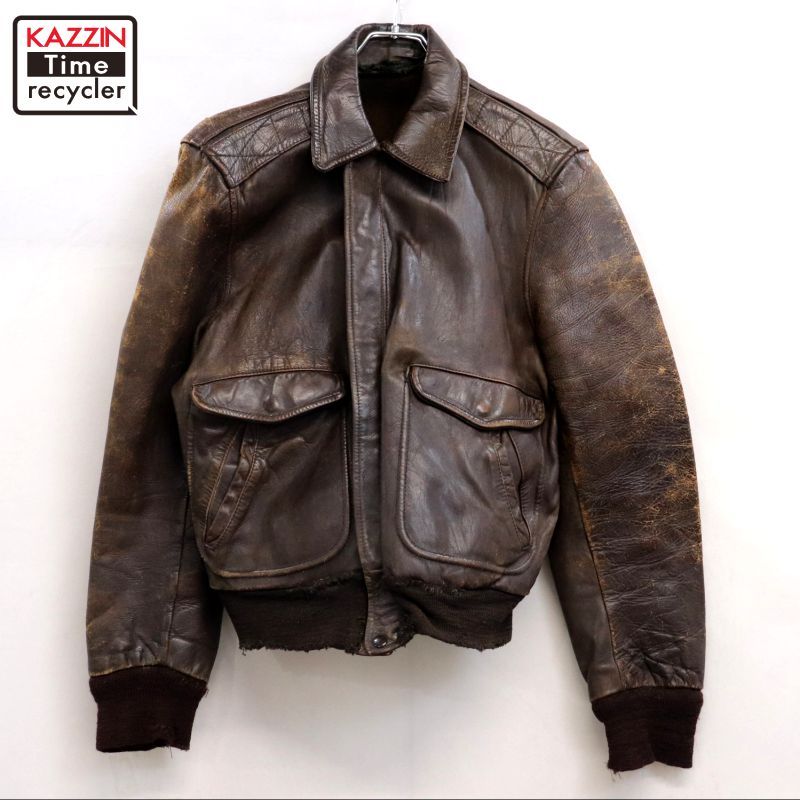 50's 60's ヴィンテージ ホースハイドレザージャケット 50s vintage A-2タイプ ホースハイド Horse Hide レザージャケット