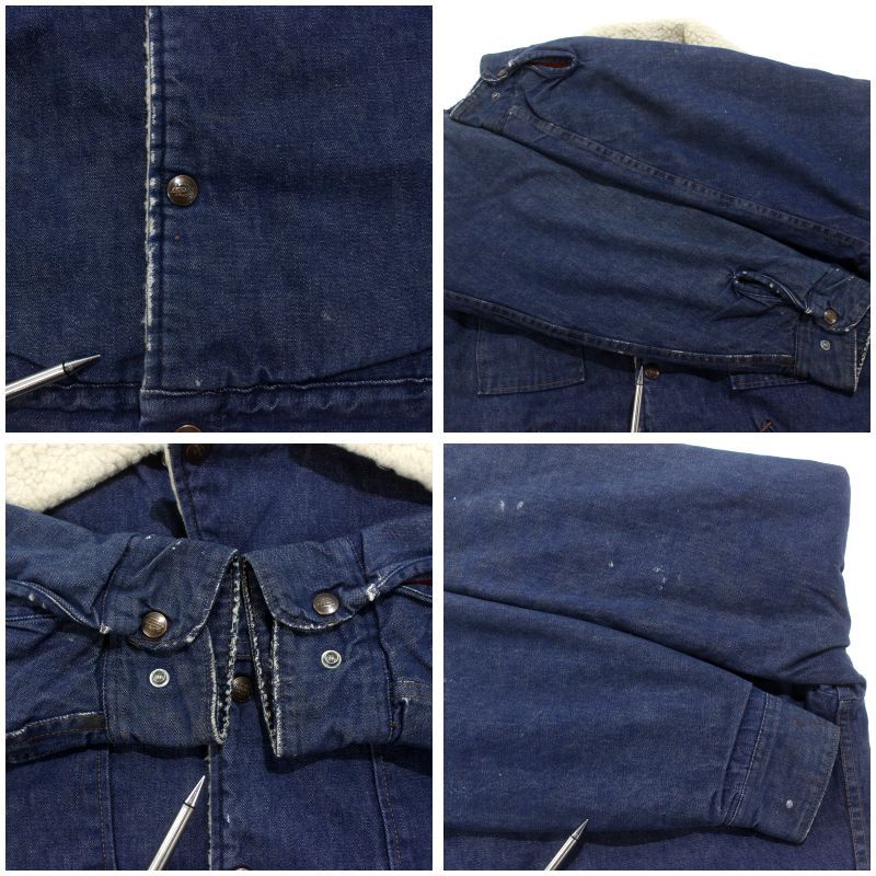80s vintage Dickies 裏地ボア ランチ デニムジャケット メンズ L