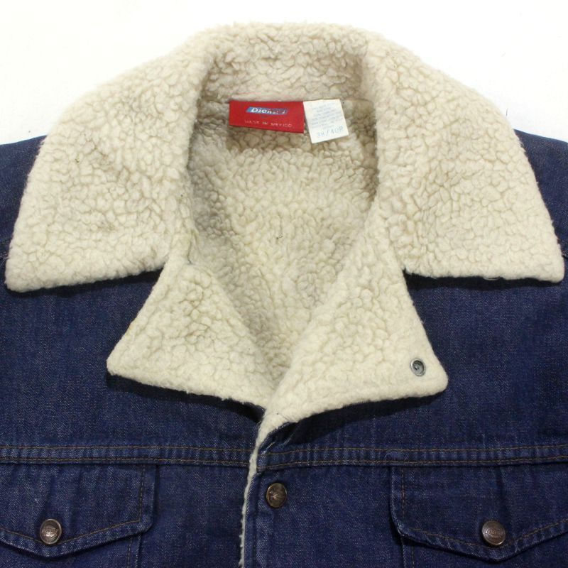 80s vintage Dickies 裏地ボア ランチ デニムジャケット メンズ L