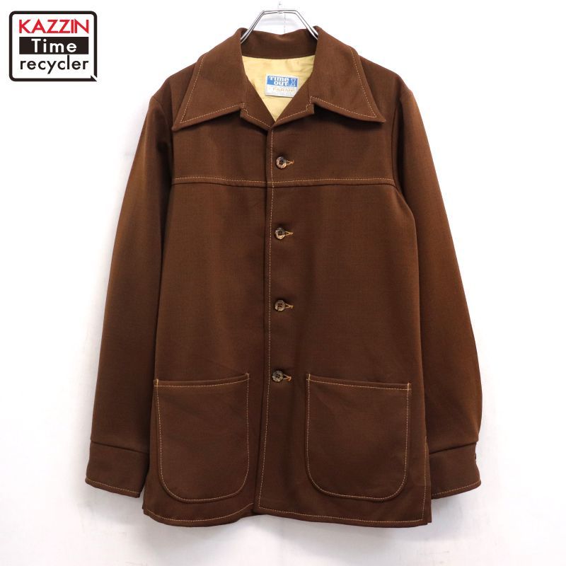70s USA製 vintage FARAH ポリエステル シャツ ジャケット メンズ M