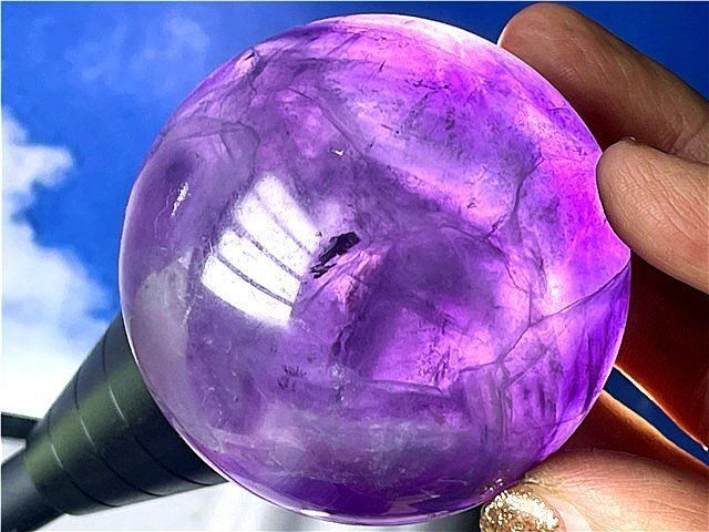 AAA級天然フローライト(蛍石)丸玉B88F1/107F03B - メルカリ