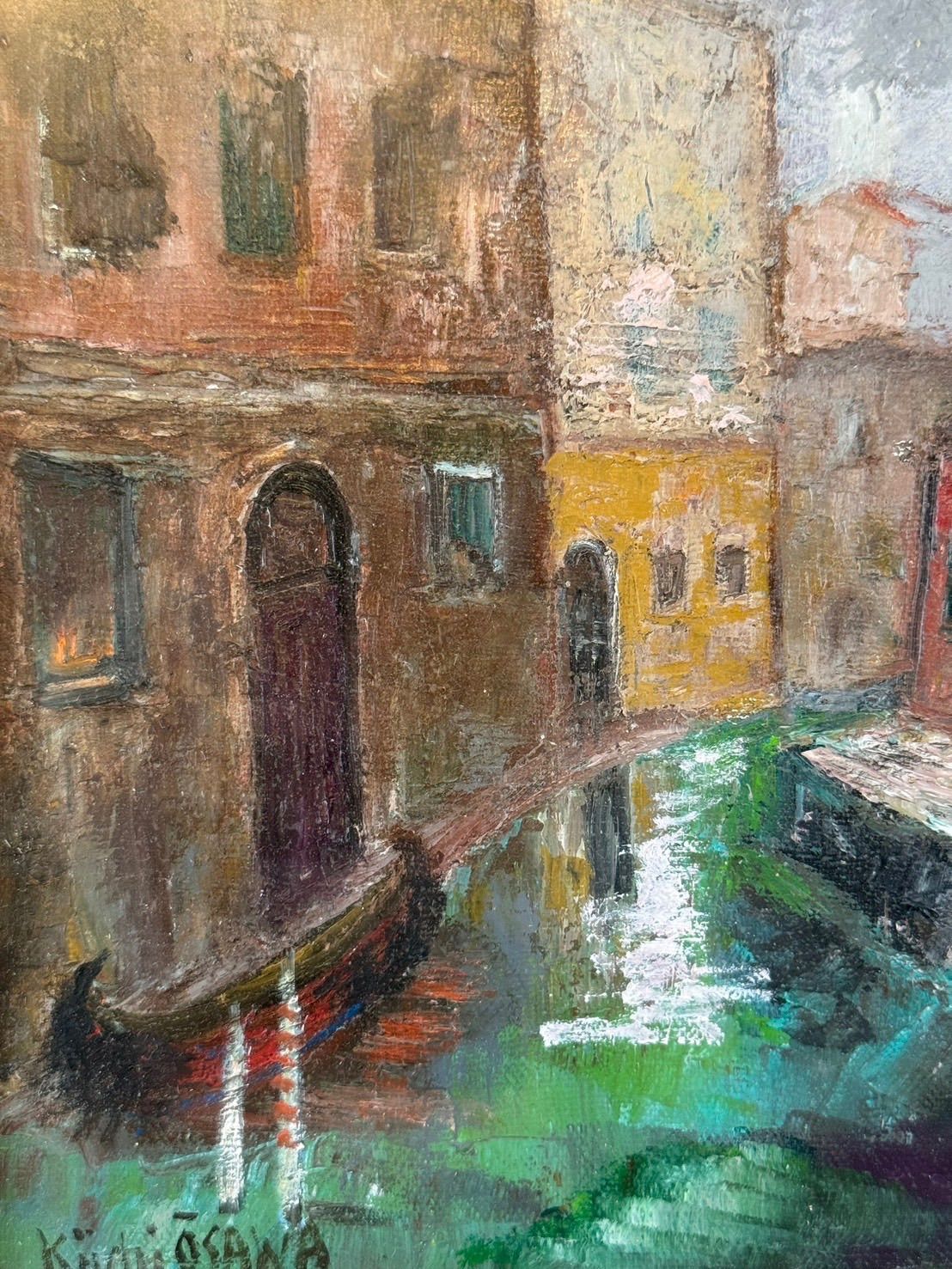 大澤喜一 「ベニス」 油彩 3号 風景画 直筆サイン入り 師 斎藤三郎