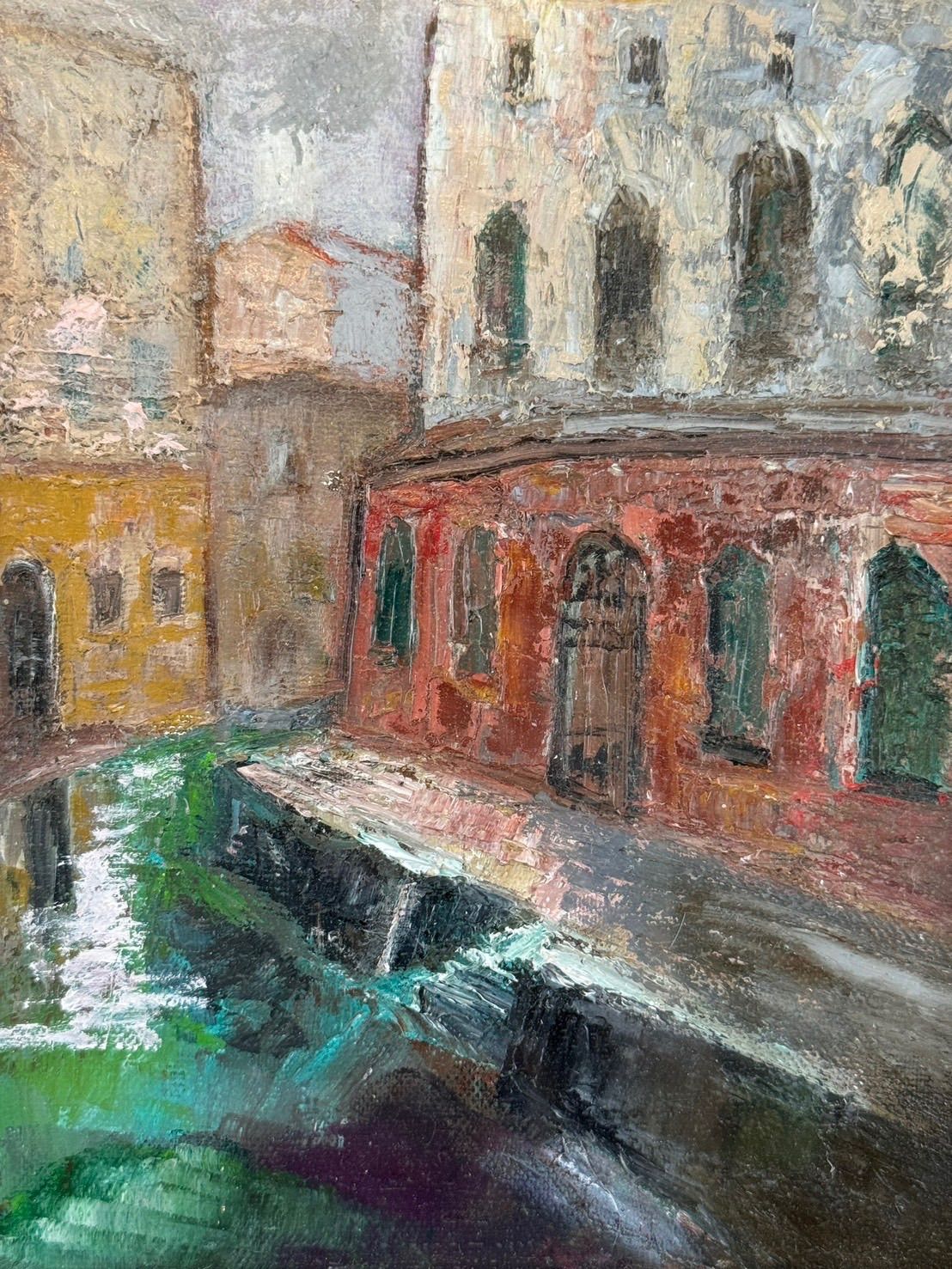 大澤喜一 「ベニス」 油彩 3号 風景画 直筆サイン入り 師 斎藤三郎