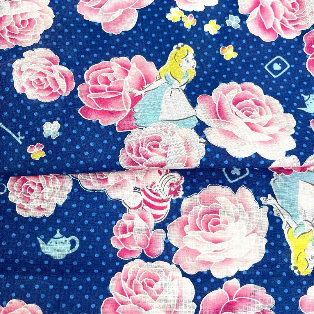 着物と帯 時流 Ys 女の子浴衣 110㎝ 不思議の国のアリス綿紅梅