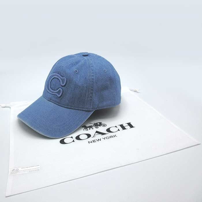 COACH デニム キャップ 帽子 新品】コーチ CCN89 IND (インディゴ) ○保存袋付き○ 帽子 キャップ