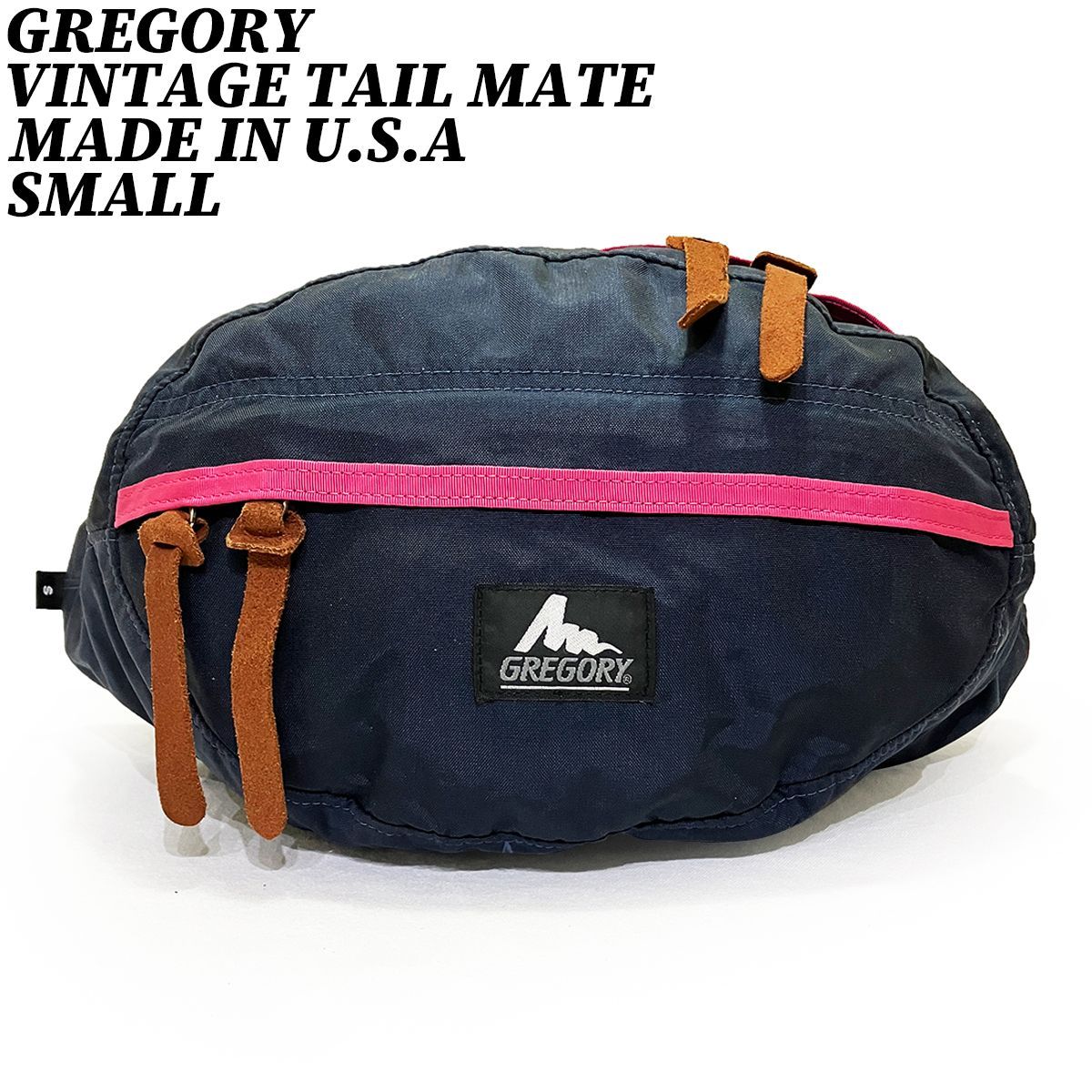 【タイムセール】【クーポン】バッグ グレゴリー テールメイト ウエストバッグ ナイロン ネイビー ピンク Sサイズ GREGORY TAIL MATE 正規品 中古 古着 ブランド 匿名配送