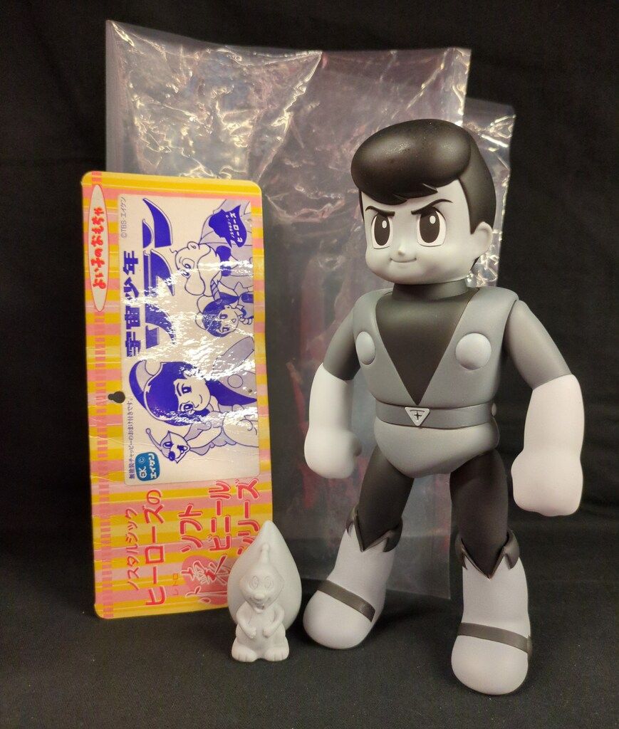 ノスタルジックヒーローズ レトロソフトシリーズ ソラン 未塗装チャッピー付 モノクロ 懐ソフトビニール人形シリーズ