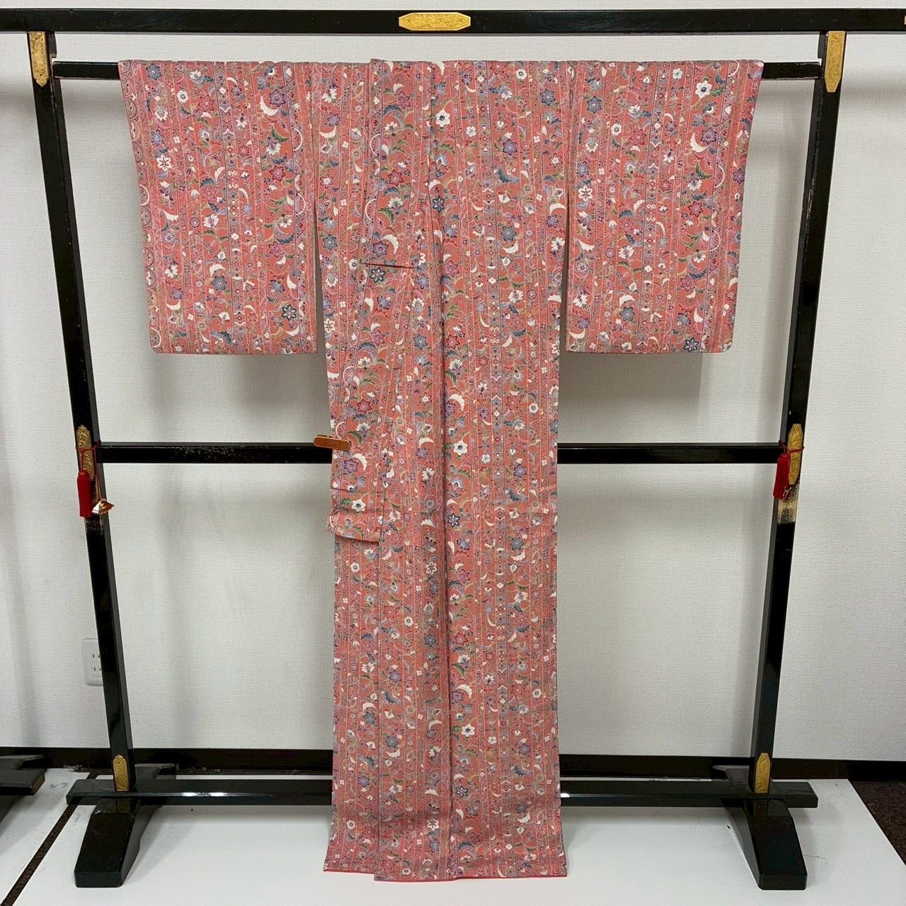 小紋 さんび 裄67 化繊 高島屋 美しい染め 袷 着物 MK-1820 - メルカリ