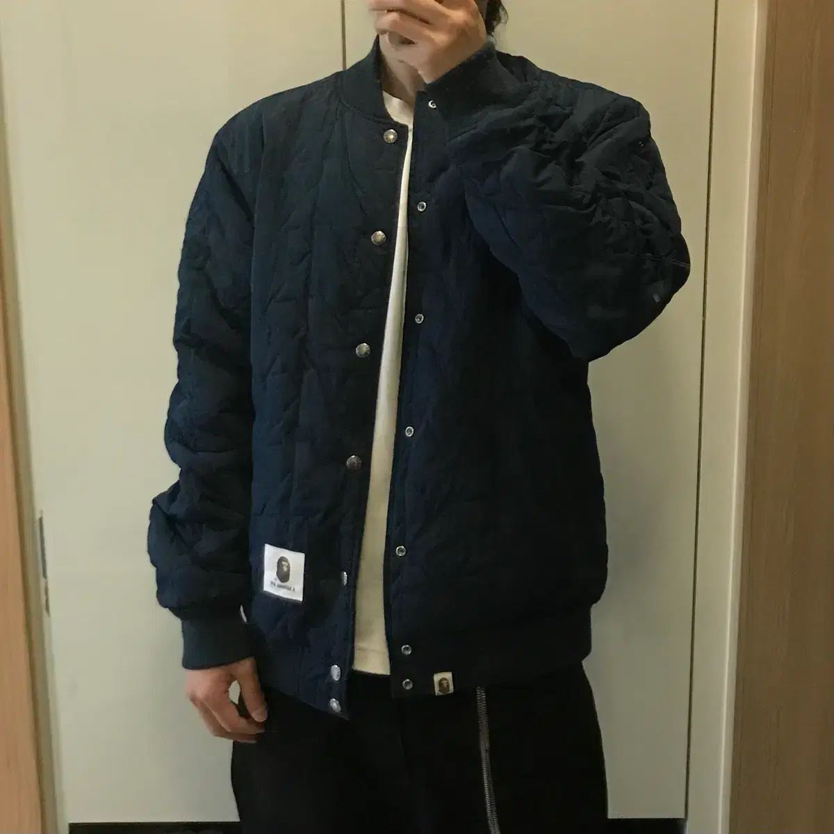 A BATHING APE 22ss リバーシブル スタジャン ジャケット bape - メルカリ