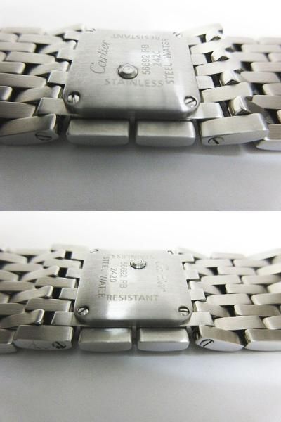 電池交換済 Cartier カルティエ パンテール リュバン シェル文字盤