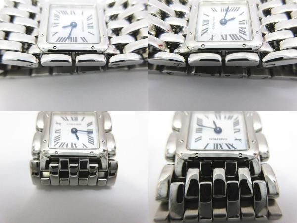 電池交換済 Cartier カルティエ パンテール リュバン シェル文字盤