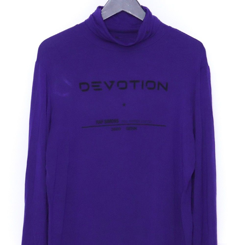 RAF SIMONS タートルネックニット XLサイズ パープル 212-M147-19016