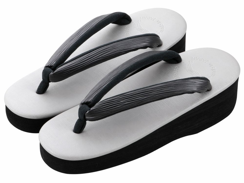 菱屋謹製 カレンブロッソ うまくいく紋 ソフト鼻緒 おしゃれ カフェ草履 Mサイズ グレー系 hiy-81-344