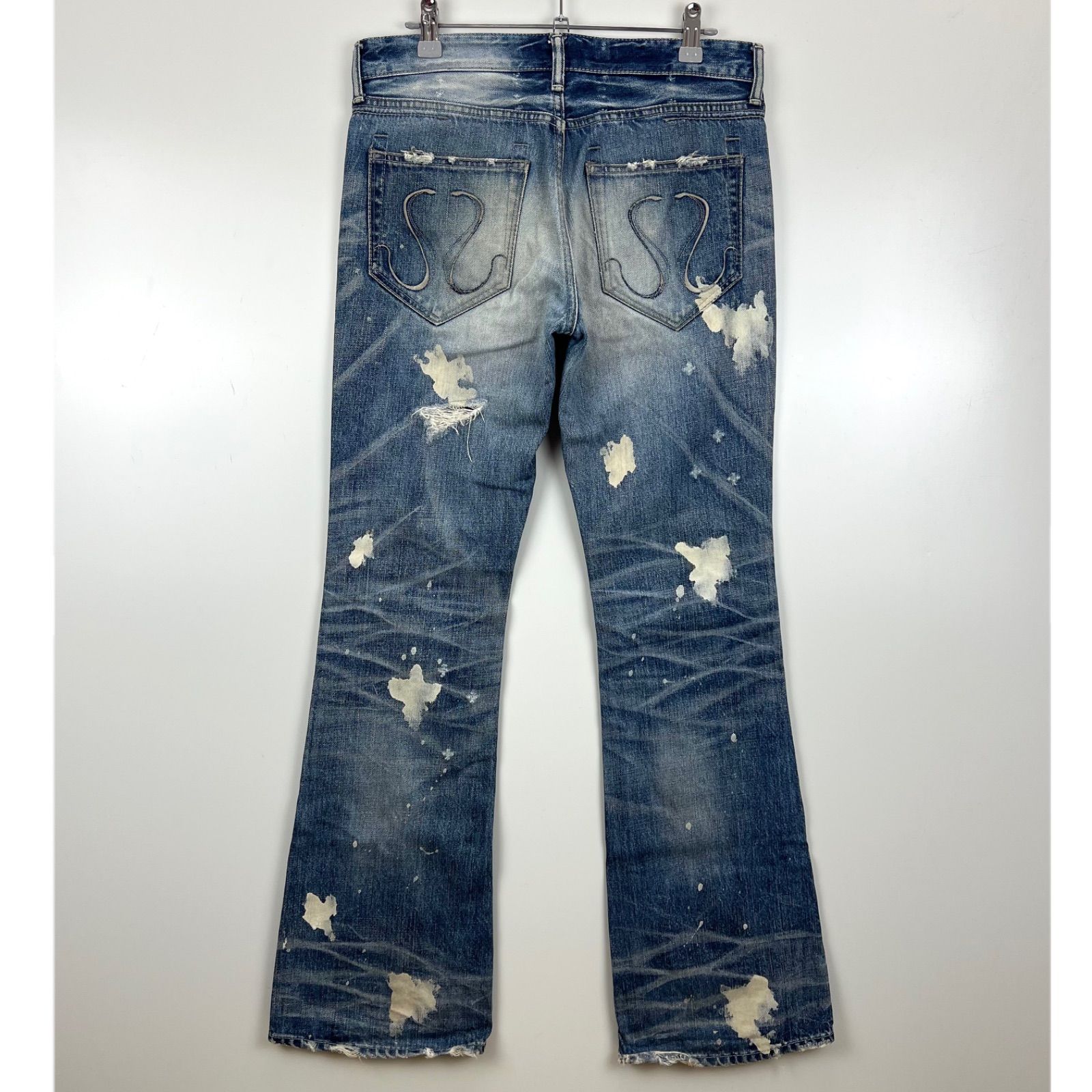 新品 CIVARIZE クラッシュ加工ブーツカットデニム 44 【公式通販】