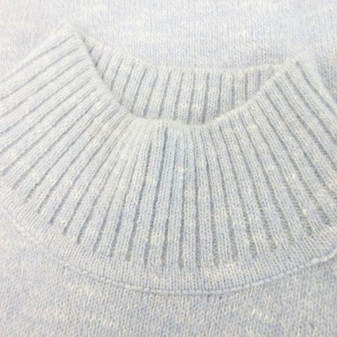 クレージュ courreges ニット セーター ハイネック 半袖 ロゴ ワン