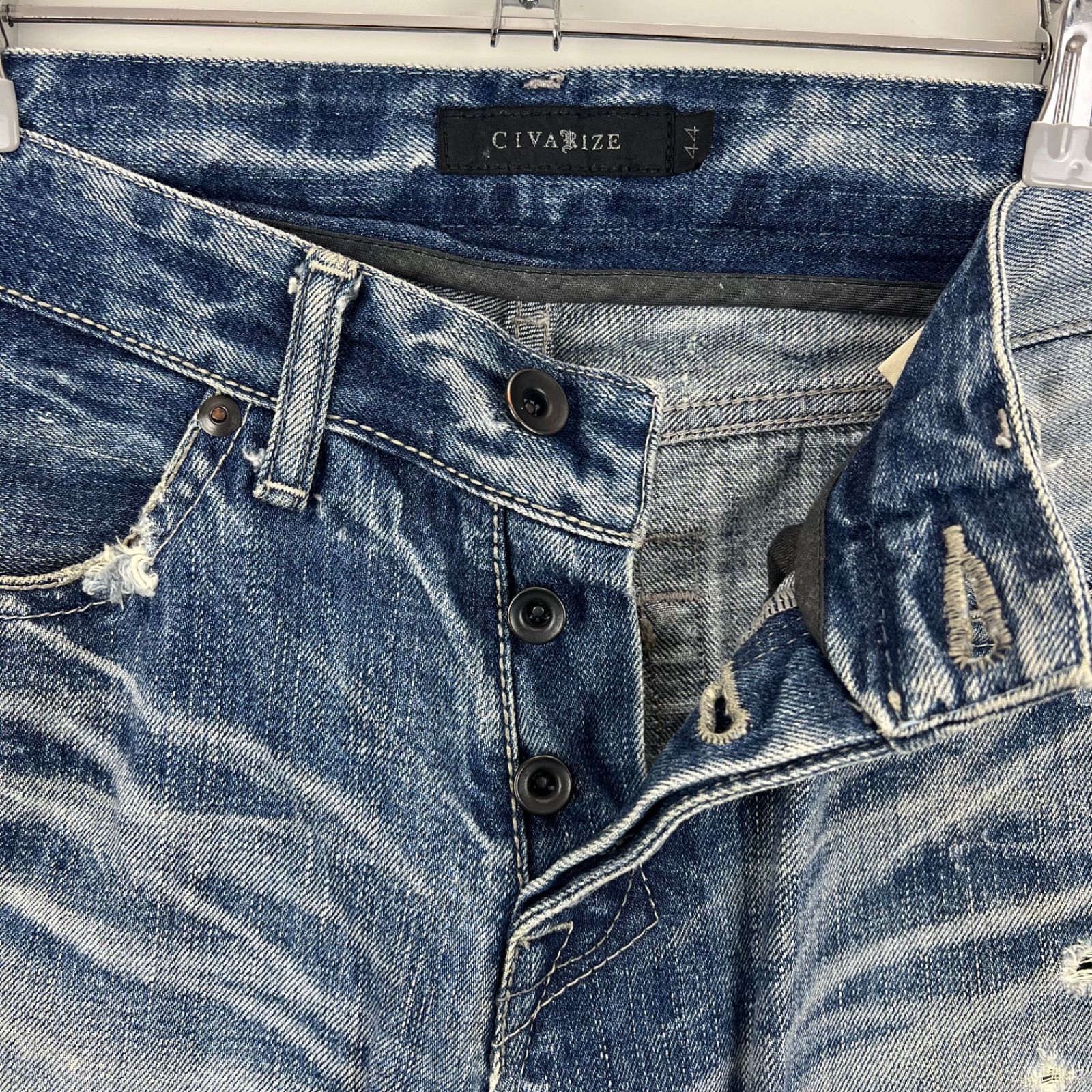 CIVARIZE 00s y2k archive bleach flare denim pants 44 シヴァー