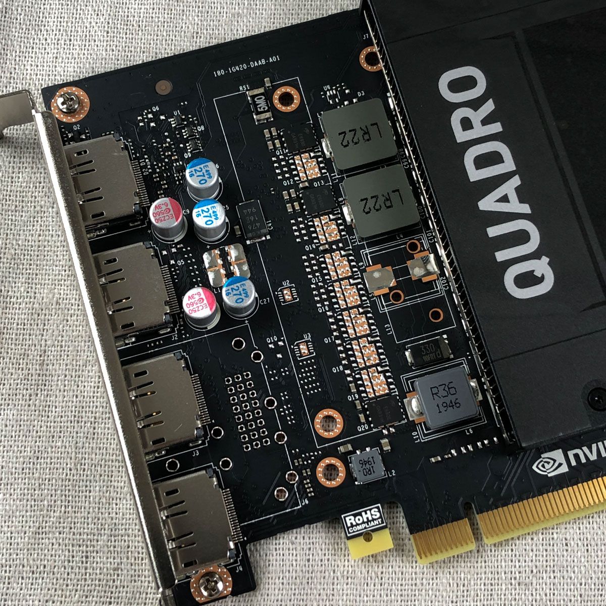 画面出力確認済】GPU グラフィックボード NVIDIA QUADRO P2200（メモリ