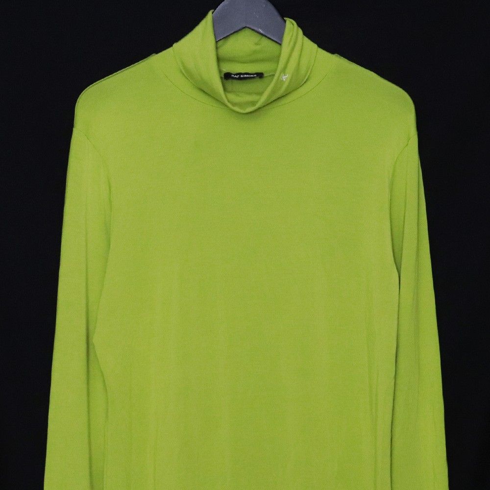 RAF SIMONS タートルネックニット XLサイズ イエロー 212-M150-19016