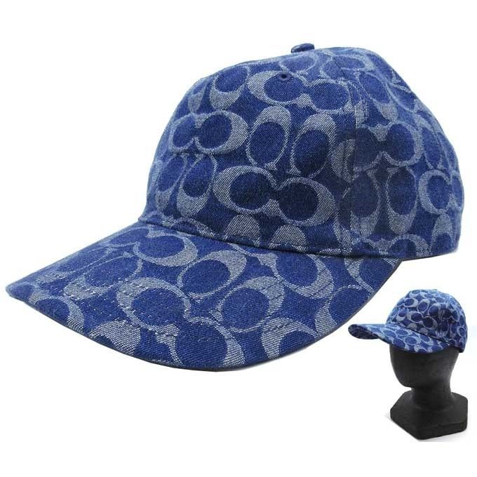コーチ CZ925 DEN デニム 保存袋付き 帽子 キャップ COACH BASEBALL HAT デニム シグネチャー キャップ アウトレット レディース