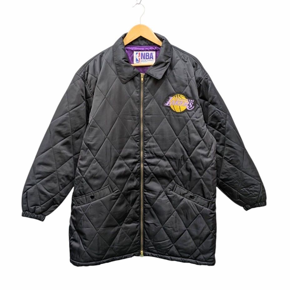 22 90s NBA LAKERS レイカーズ キルティングジャケット 古着 ナイロン