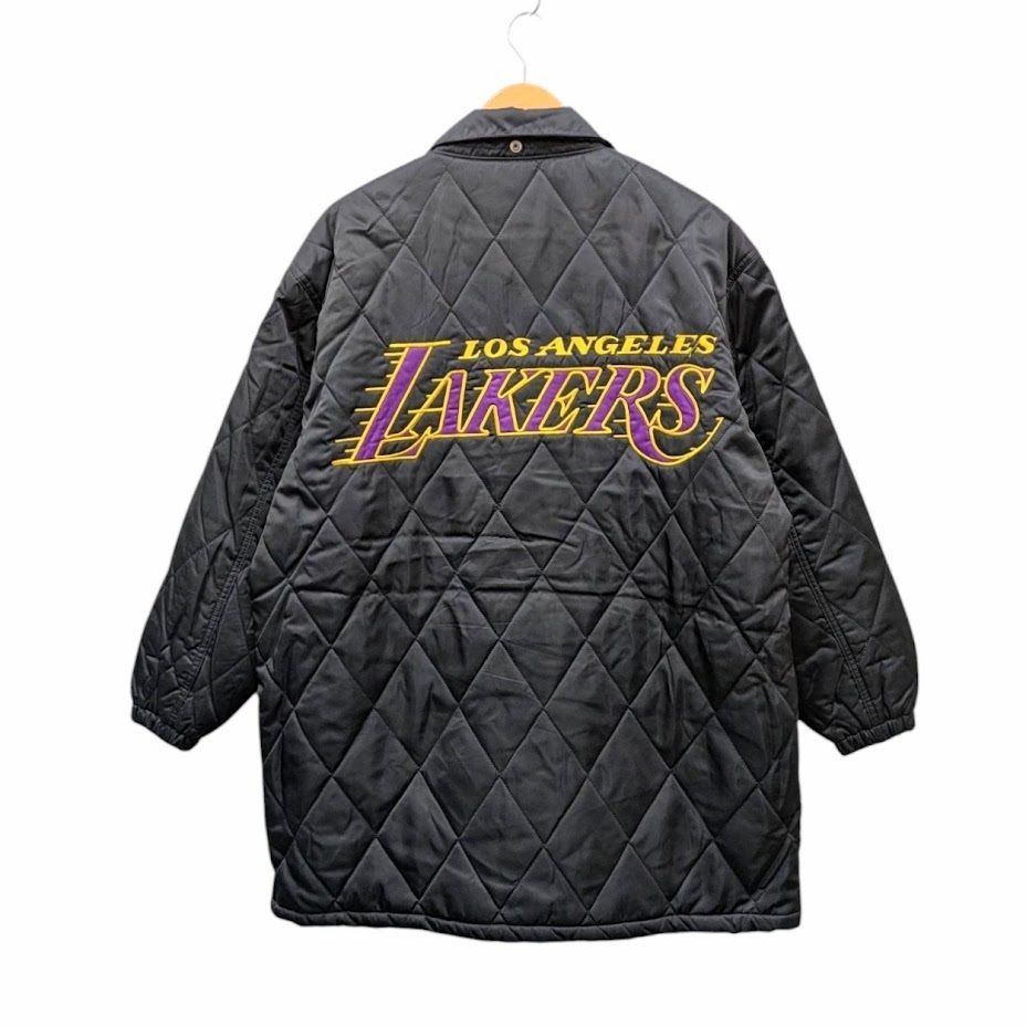 22 90s NBA LAKERS レイカーズ キルティングジャケット 古着 ナイロン