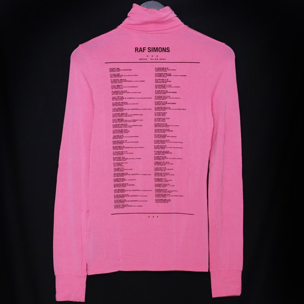 RAF SIMONS タートルネックニット Sサイズ ピンク 212-W147-19016