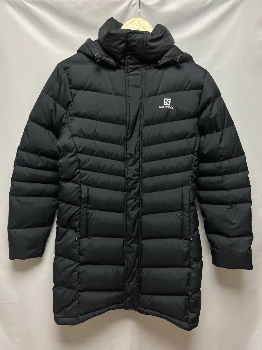 M SALOMON サロモン ダックダウン レディース ブラック ロングダウンジャケット